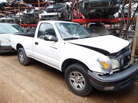2001 TOYOTA TACOMA STANDARD CAB WHITE 2.4 AT 2WD Z20004
